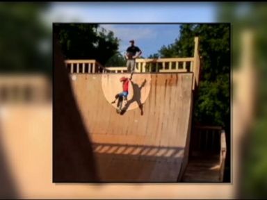 Dad Caught on Tape Kicking Son Down Skateboard Ramp