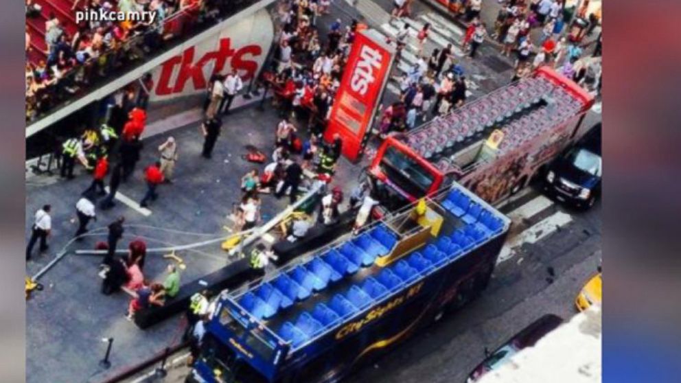 VIDEO: 2 Double Decker Buses Crash in NYC