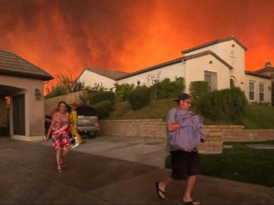 WATCH: Raging Wildfires Burn Through Southern California Just 10 Miles North of LA