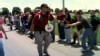VIDEO: Iraq War veteran Troy Yocum hikes across the country raising money for veterans.