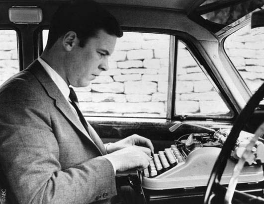 Peter Jennings on assignment in Eastern Europe.