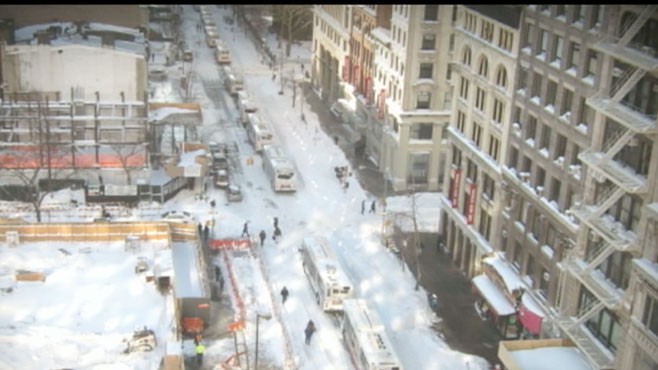 VIDEO: Blizzard causes airport delays and harsh conditions on the ground.