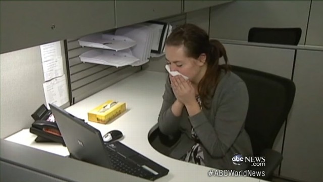 VIDEO: Each cough, sneeze or conversation puts more flu virus into already contaminated air.