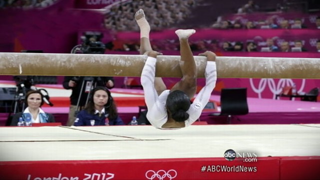 VIDEO: All-around winner falters in final events; Aly Raisman takes bronze and gold.