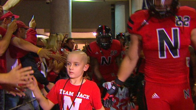 VIDEO: After out-running his favorite Nebraska players to score a touchdown, he now has another victory.