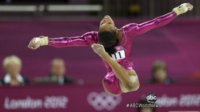 VIDEO: U.S. gymnast lands top spot in the all-around competition.
