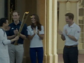 Watch: Will and Kate Welcome Olympic Torch