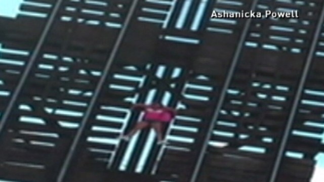VIDEO: Wanda McGowan, 55, had to be rescued and may be charged for trespassing.