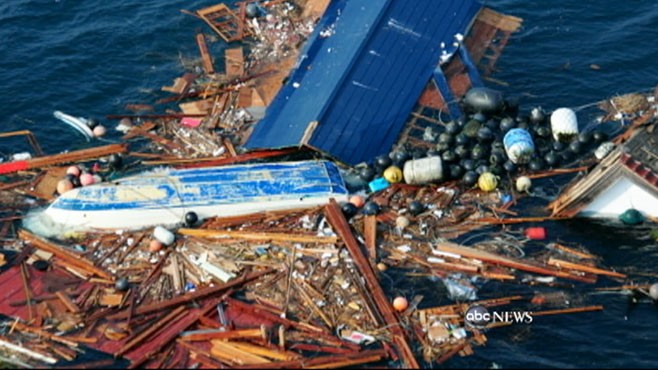 VIDEO: A massive debris field in the Pacific is a grim reminder of the catastrophe.
