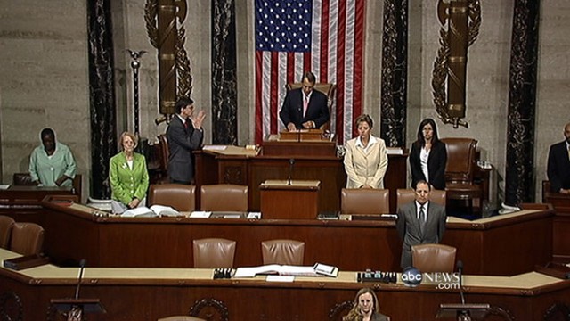 Congresswoman Gabby Giffords appearance helped sway fellow Democrats.