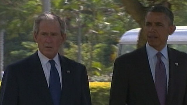 VIDEO: Presidents attend memorial service for victims of 1998 Al Qaeda attacks at US Embassy in Tanzania.