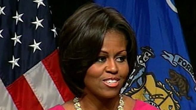 VIDEO: Sharon Alfonsi covers First Lady Michelle Obama on the campaign trail.