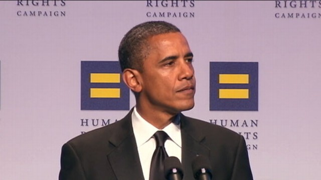 VIDEO: Obama lambasted Republican hopefuls for not defending an openly gay soldier.