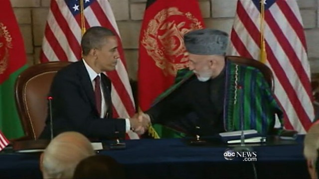 VIDEO: President meets with Hamid Karzai one year after Osama bin Ladens death.