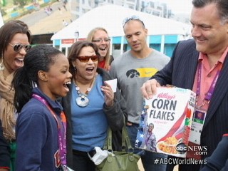 Watch: Gabby Douglas on Corn Flakes Box