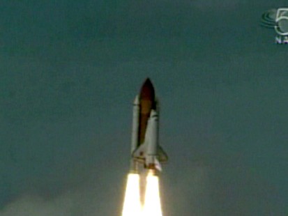 The six men and women arrived at Kennedy Space Center for a Monday launch.