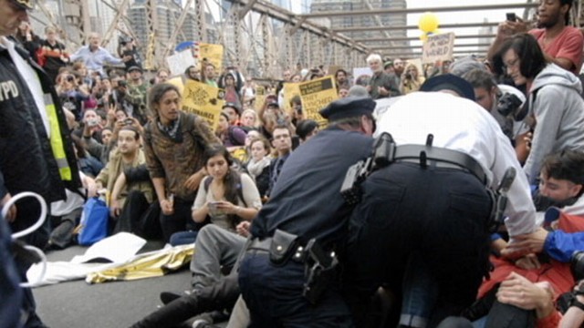 VIDEO: Demonstrators continue their protests on Wall Street.