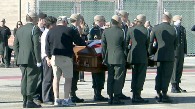 VIDEO: The body of 29-year-old Sgt. 1st Class Lance Vogeler comes home.