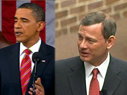 VIDEO: Chief Justice Roberts criticizes presidents comments at the State of the Union.