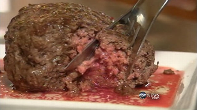 VIDEO: Cookbook author samples meat with and without ground beef filler.