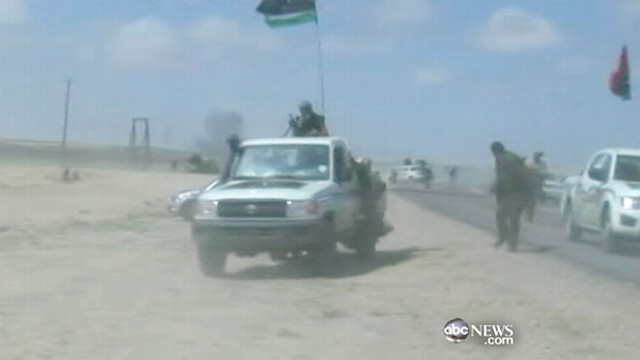 VIDEO: Libyan leaders face the pressure of NATO air strikes and advancing rebels.