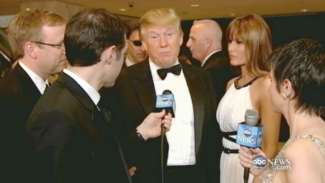 VIDEO: The potential presidential candidate, Donald Trump reacts to the event.