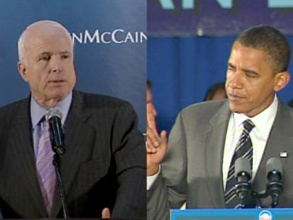 John McCain and barack Obma