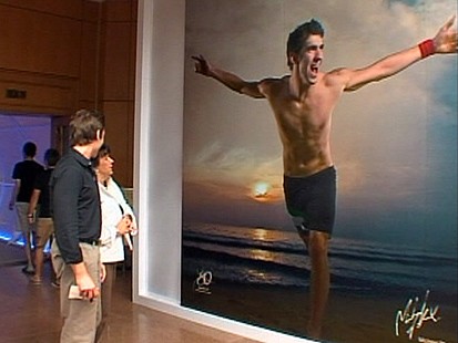 David Muir with Michael Phelps Mom