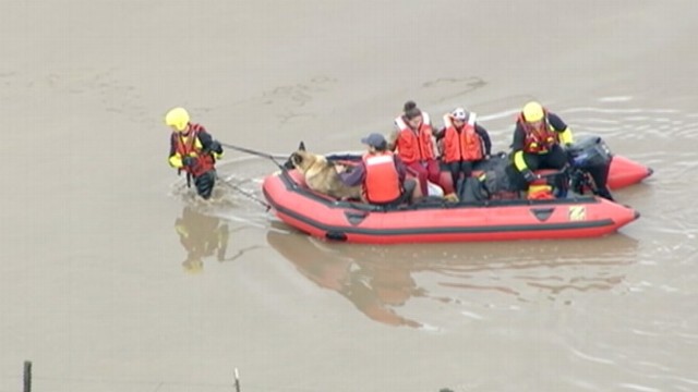 VIDEO: Thinking of his family and a pocket of air kept him alive for hours as he was swept away in his car.