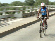 Cyclist during race