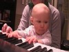 Baby playing piano