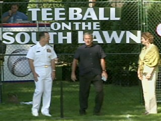 President Bush at South Lawn tee-ball
