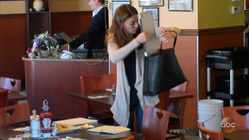 VIDEO: What Would You Do: Thief takes laptop while dining in restaurant