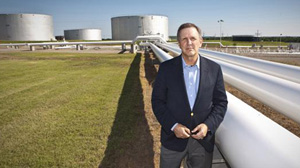 PHOTO: Charles Gibson with a special report on the oil industry.