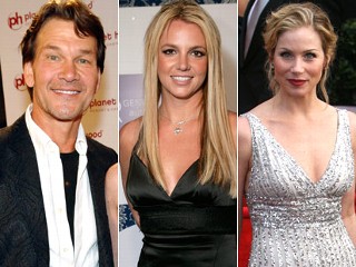 Patrick Swayze, Britney Spears and Christina Applegate