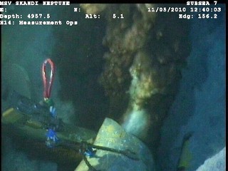 Under pressure from media, and from government officials, BP Tuesday released this single photo showing the 
