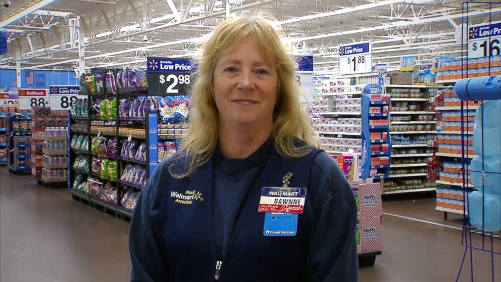 PHOTO: Dawnne Sulaitis, 54, said she organized a food drive for co-workers at a Walmart store in Oklahoma. 