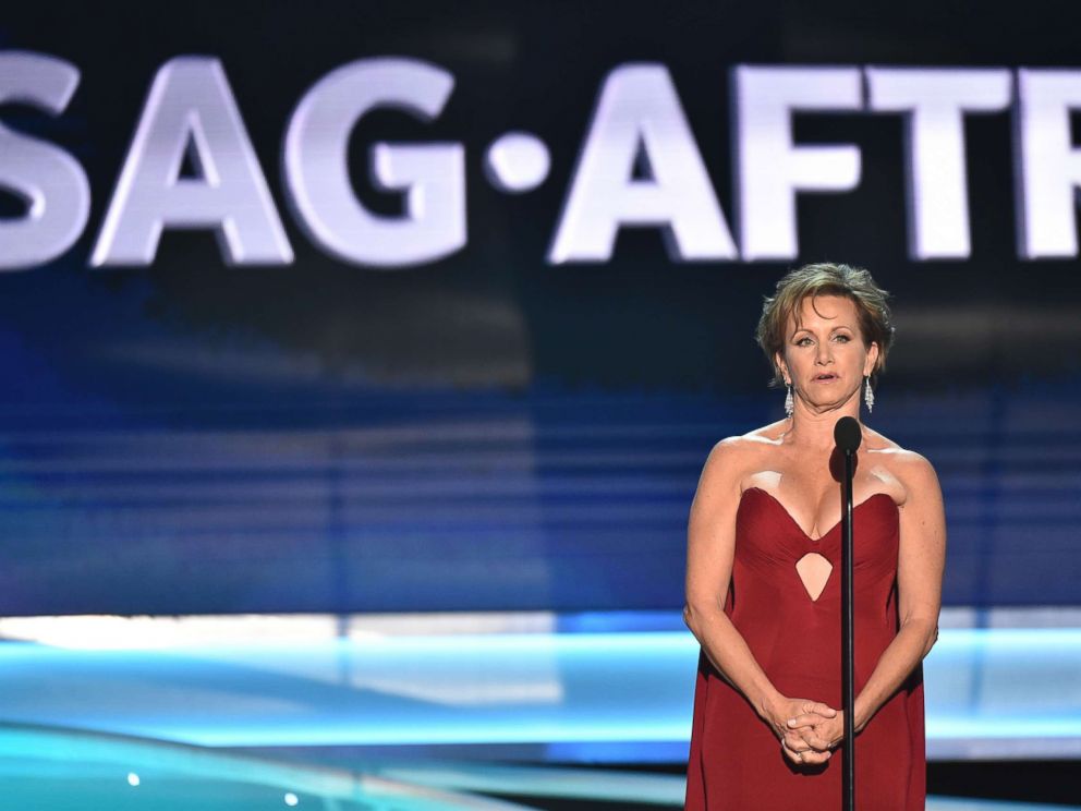 PHOTO: SAG-AFTRA President Gabrielle Carteris speaks at the 24th annual Screen Actors Guild Awards at the Shrine Auditorium & Expo Hall, Jan. 21, 2018, in Los Angeles. 