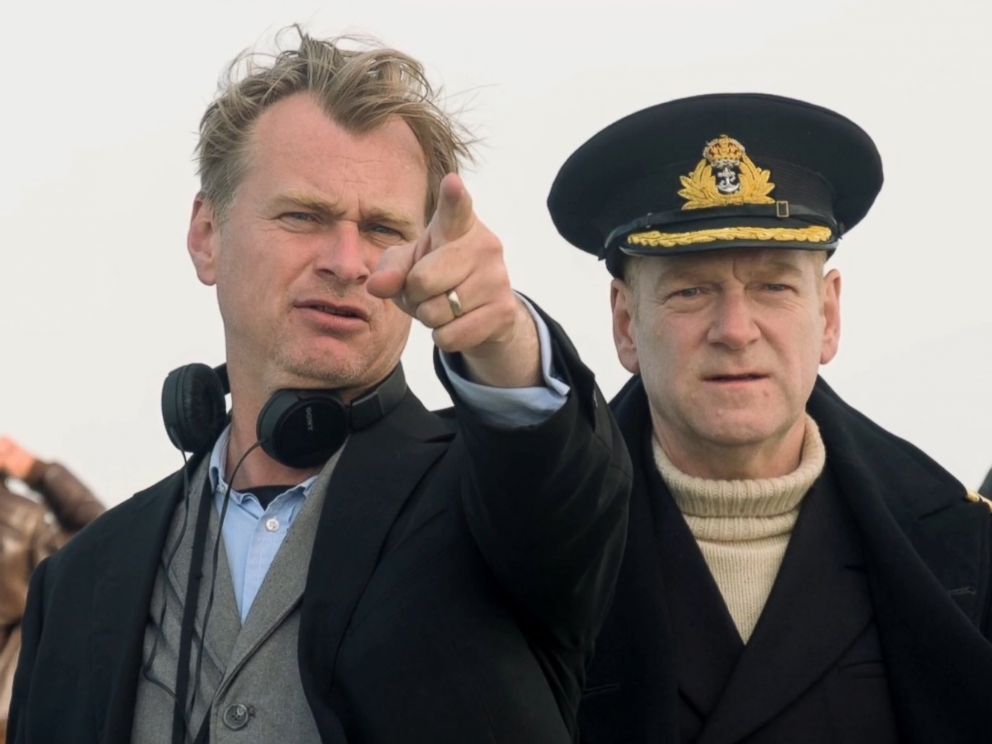 PHOTO: Director Christopher Nolan and Kenneth Branagh on the set of Dunkirk, 2017.