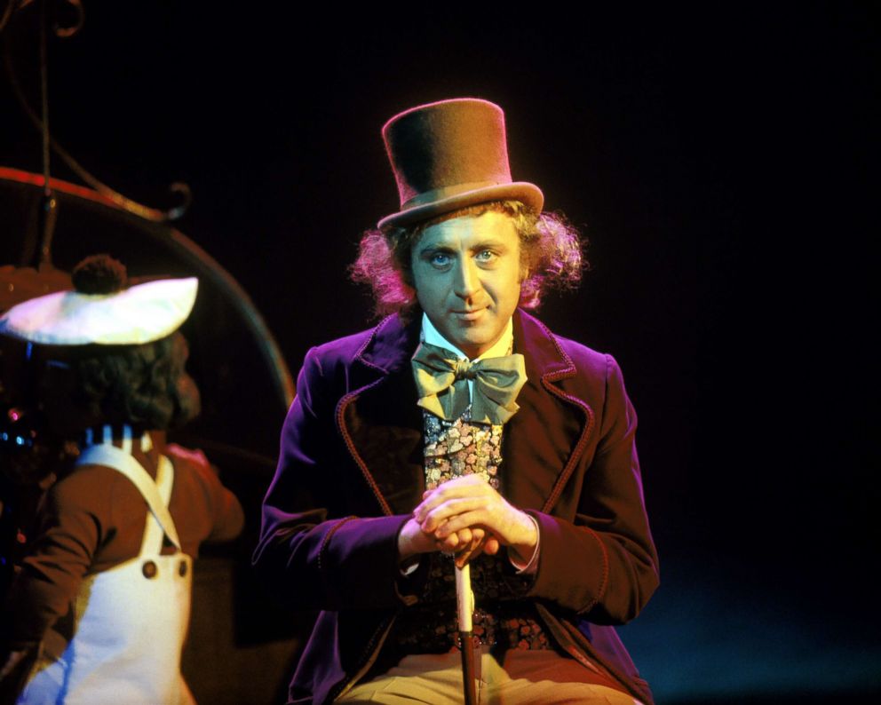 PHOTO: Gene Wilder, as Willy Wonka, on the set of the film Willy Wonka and the Chocolate Factory, based a novel by Roald Dahl.