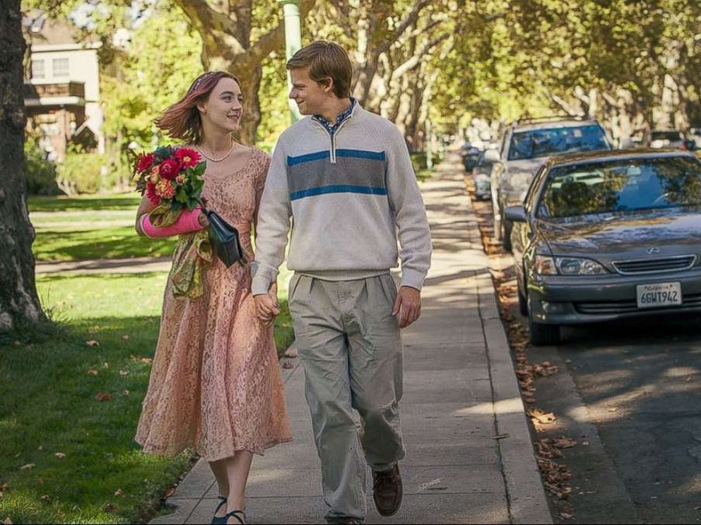 PHOTO: Saoirse Ronan and Lucas Hedges in the movie Lady Bird.