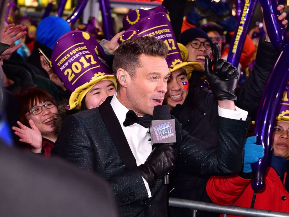 PHOTO: Ryan Seacrest attends New Years Eve 2017 in Times Square, Dec. 31, 2016, in New York City. 