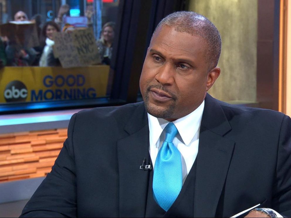 PHOTO: Tavis Smiley responded to sexual harassment claims during a live interview on Good Morning America on Monday, Dec. 18, 2017.