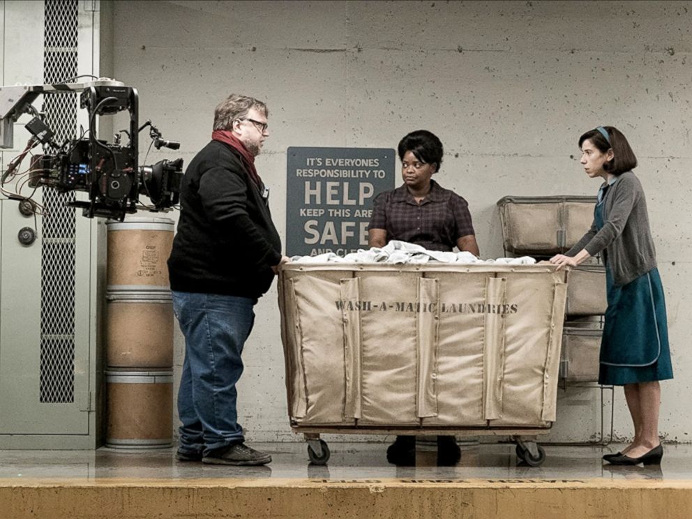 PHOTO: Guillermo del Toro, Octavia Spencer and Sally Hawkins in production for The Shape of Water.
