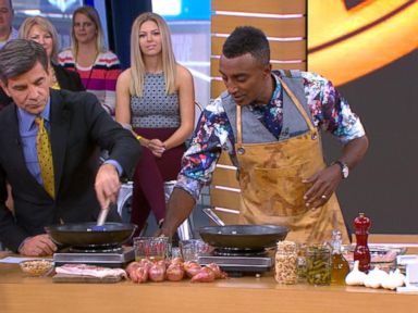 Peanut-Bacon Pork Chops Recipe | Marcus Samuelsson | Recipe - ABC News