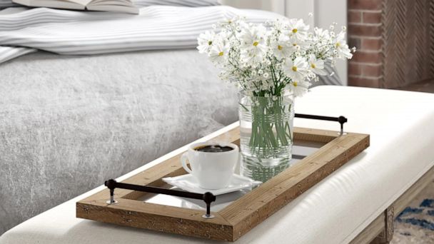 Three Posts Brown Skelley Coffee Table Tray