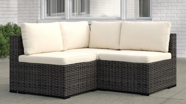 Zipcode Design Holliston Wicker/Rattan 3 - Person Seating Group with Cushions