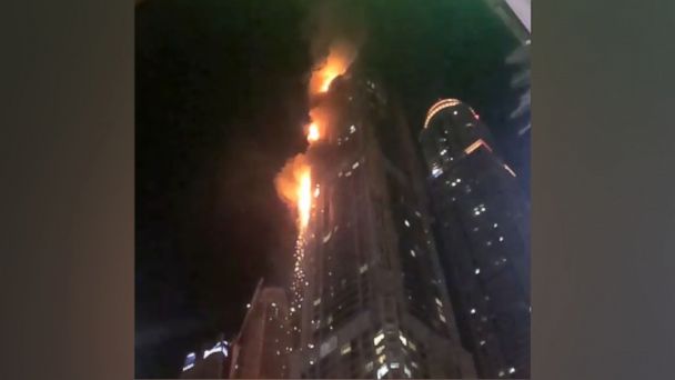 Massive fire breaks out at Dubai skyscraper