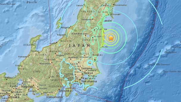 6 9 Magnitude Earthquake Reported Off The Coast Of Japan Usgs Abc7