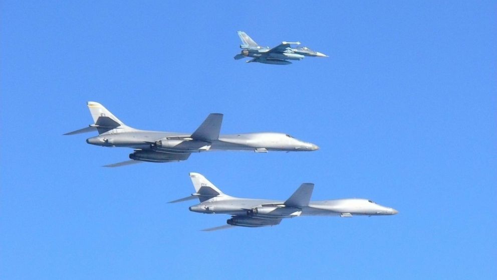 US Bombers Fly Over Korean Peninsula After Missile Test - ABC13 Houston